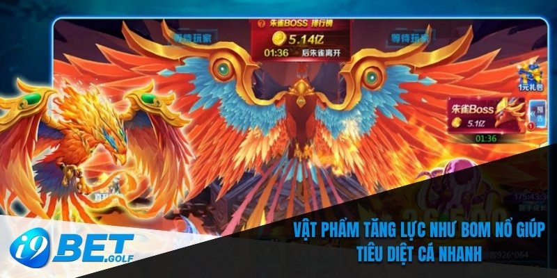 Vật phẩm tăng lực như bom nổ giúp tiêu diệt cá nhanh